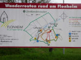 Übersichtsplan für Wanderer am Ausgangspunkt Lonsheim