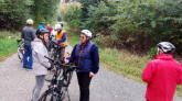 Die Radler aus Groß-Gerau und Nauheim treffen sich an der Schutzhütte