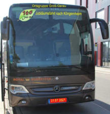 Einer von zwei Bussen  nach Köngernheim.
